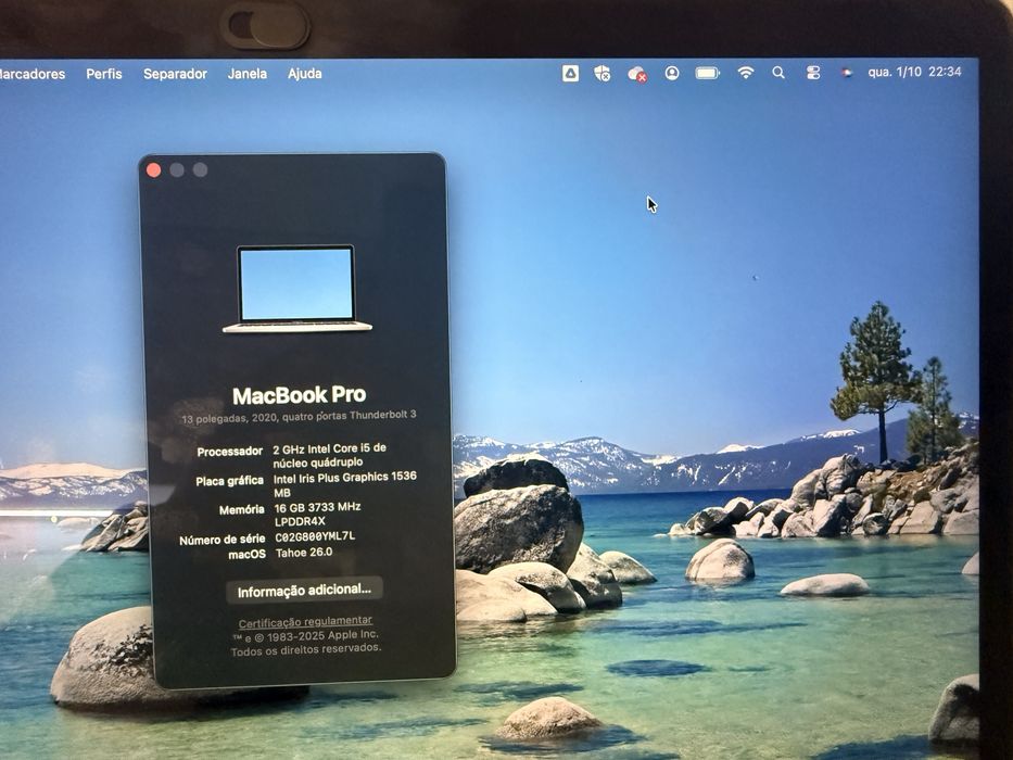 Macbook Pro 2020 2GHz 16GB