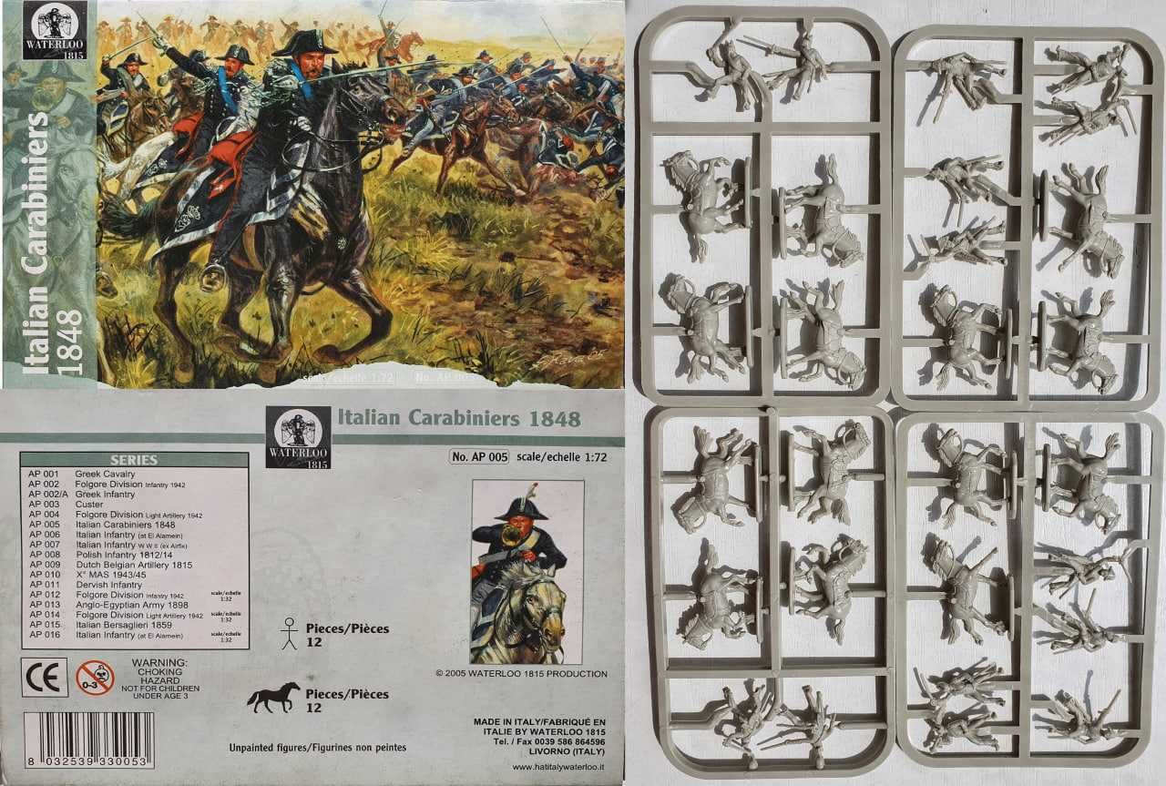 Наборы солдатиков 1/72 Waterloo 1815 с AP005 до AP021