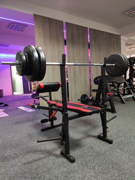 Лавочка для жима з грифом та блінами 50 кг