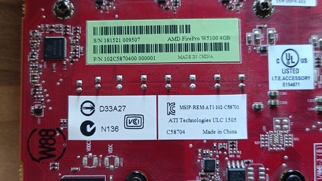 Karta graficzna AMD Firepro W5100 W 5100 4GB do Komputer stacjonarny
