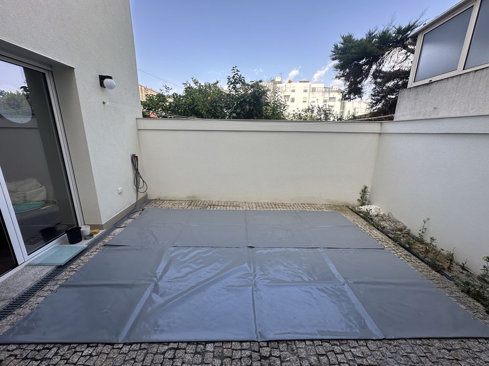 Lona cinzenta 5mx3,80m