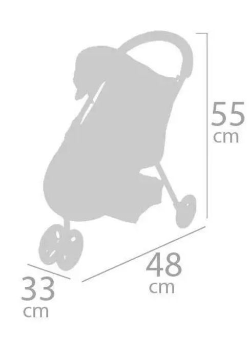 Коляска прогулянкова для ляльок DeCuevas серія didi ручка 55 см