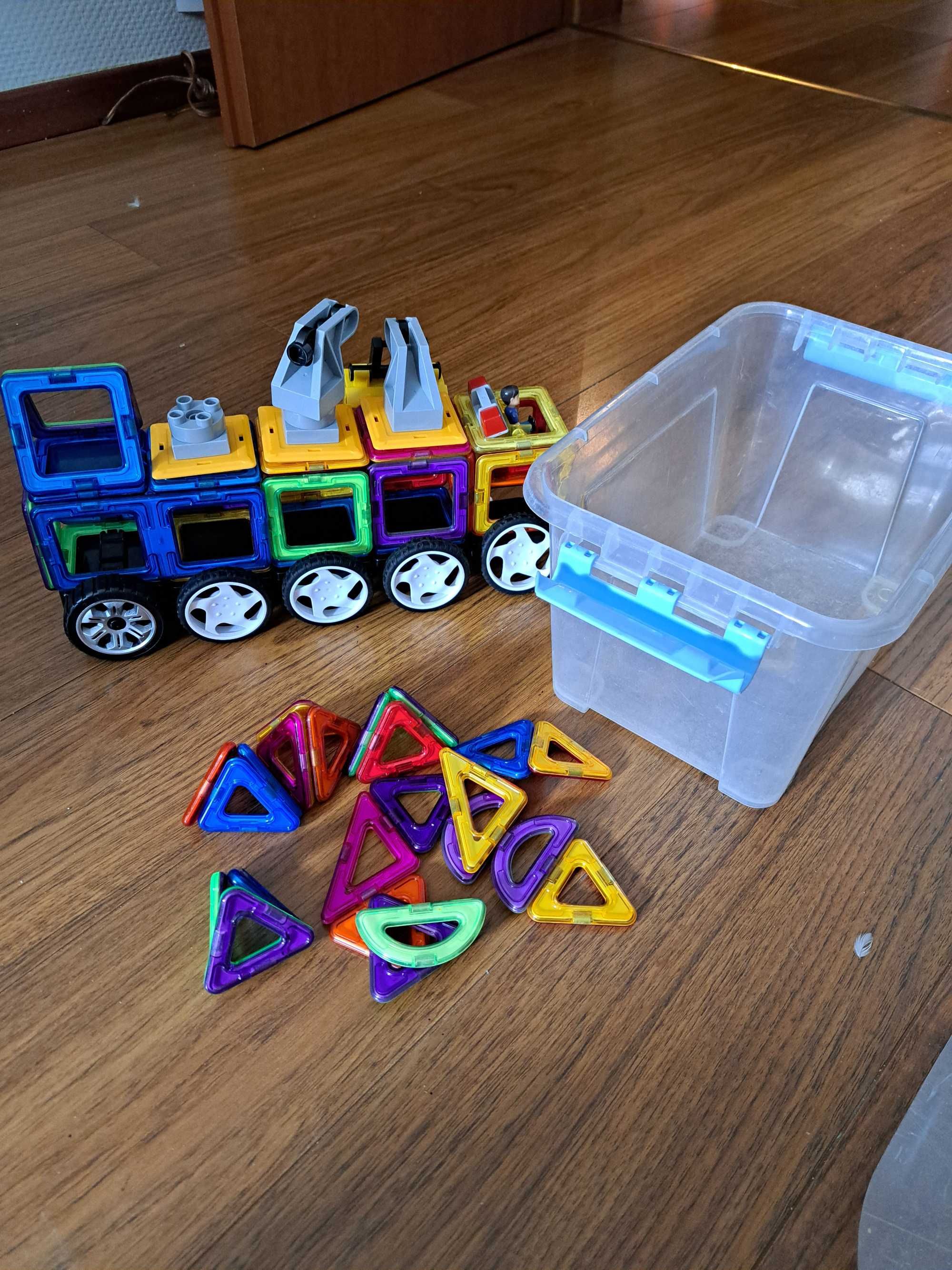 Magformers – klocki magnetyczne, 45 elementów + kółka i dodatki