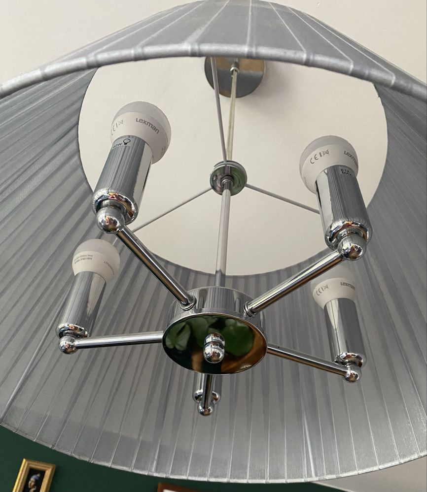 Lampa sufitowa srebrna