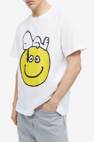 H&M t-shirt koszulka s m snoopy fistaszki penauts