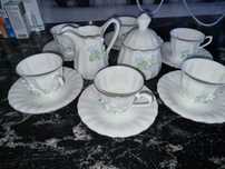 Serwis kawowy porcelanowy Bone China