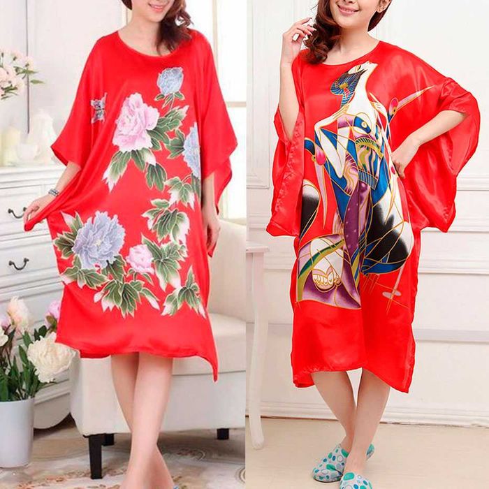 шелковое платье кимоно разные