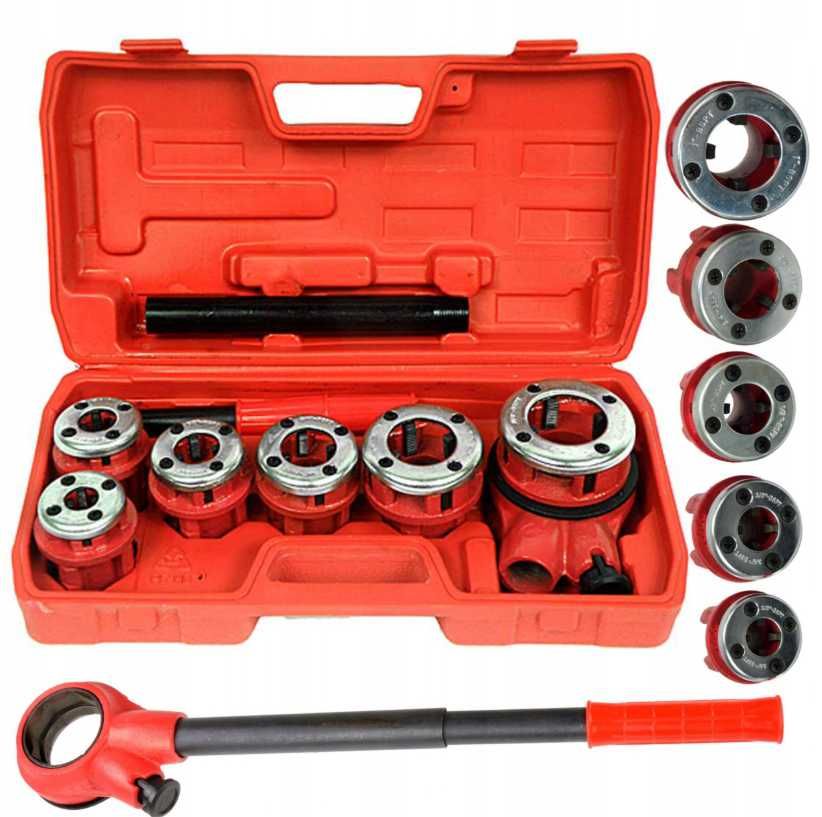 Nowa GWINTOWNICA Do Rur Hydrauliczna Narzynki Nasadki Zestaw XL (-20%)