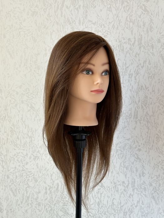 Натуральная манекен голова для причёсок  ТЕРМО болванка 230С