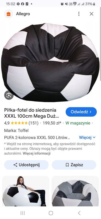 pilka XXL pufa Agata Meble