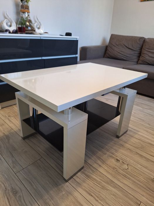 Biała ława 90cm stan BARDZO DOBRY