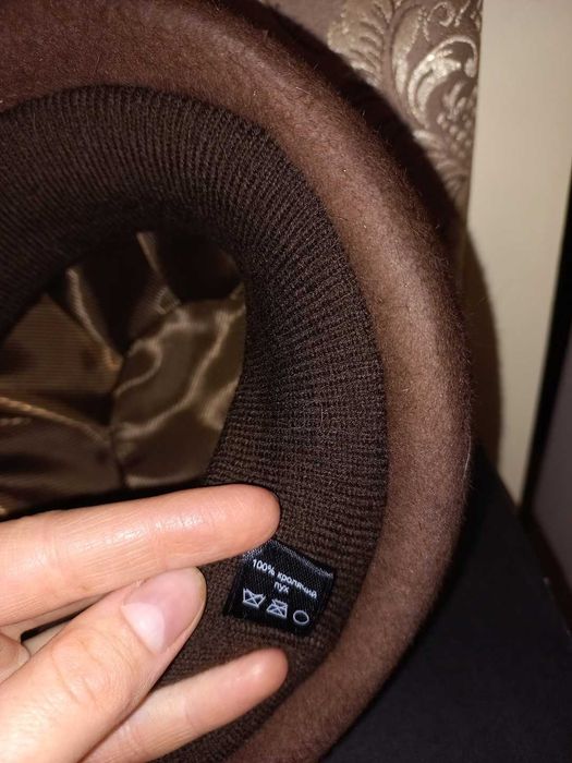 Фетрова жіноча шляпка, берет, капелюх Helen Line, коричневий, 54-55 см