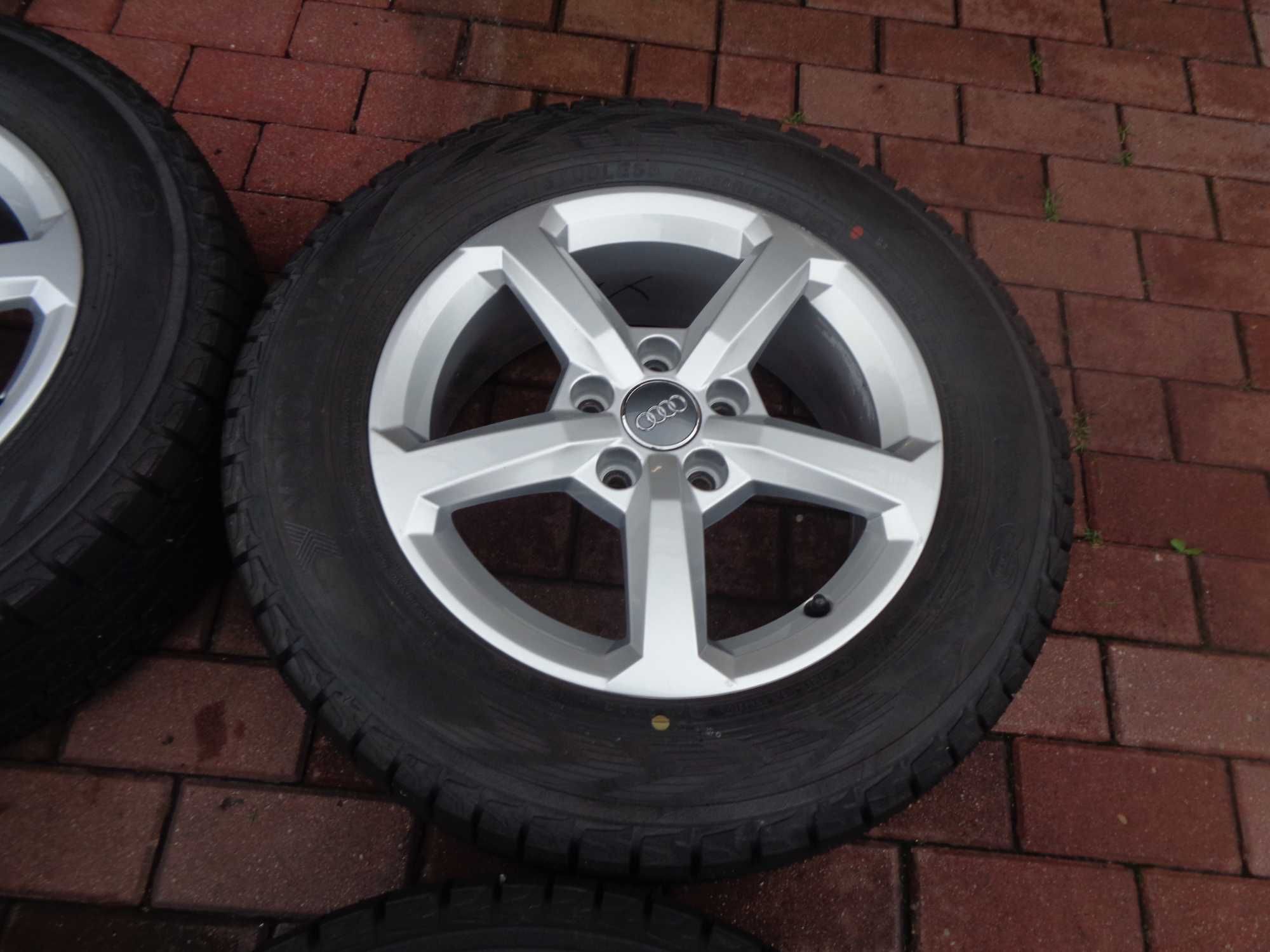 Alufelgi 16 Audi Q2 z oponami zimowymi 215/60/16 2023r 8mm ORG BDB
