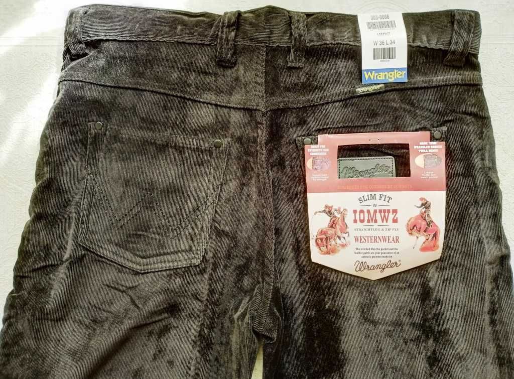 НОВЫЕ оригинальные джинсы WRANGLER W38 L34 Вельвет Шикарный цвет