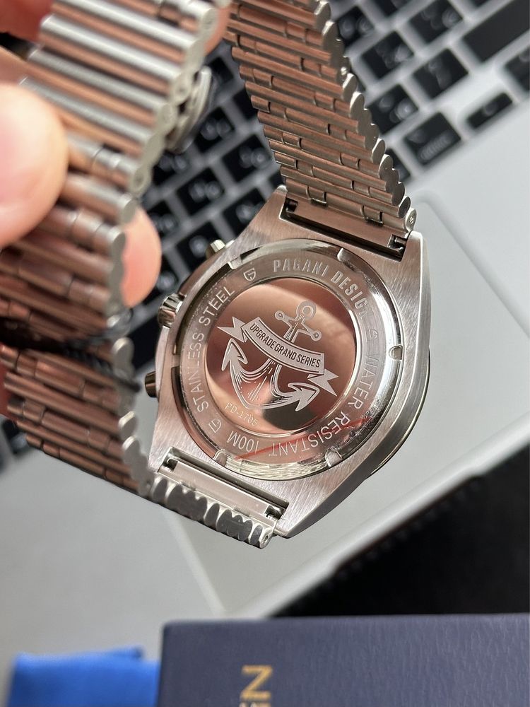 Чоловічий годинник сапфір хронограф Pagani Design Механізм SEIKO VK63