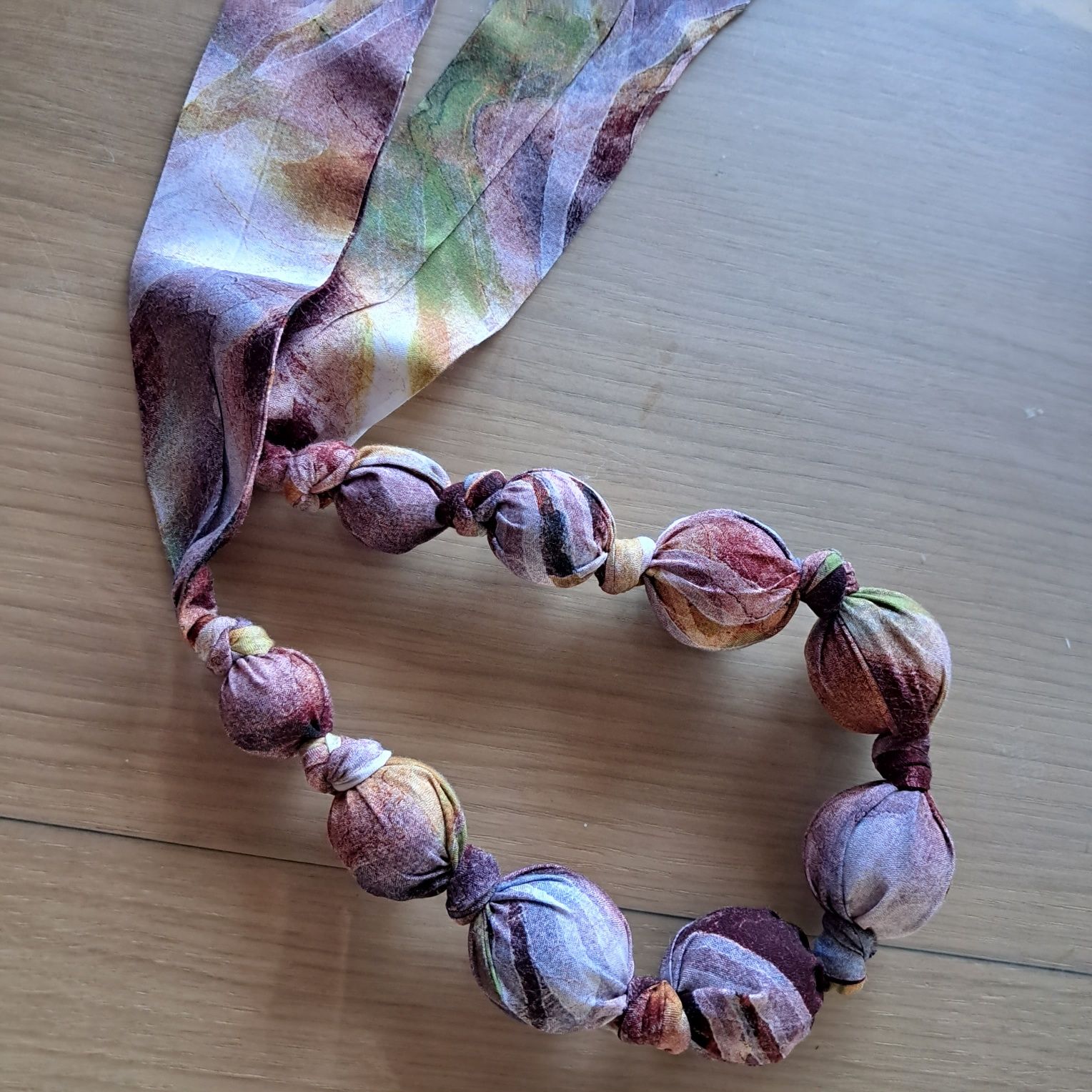 Naszyjnik korale pasek Handmade