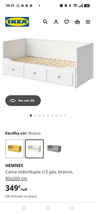 Cama, sofá com arrumacao