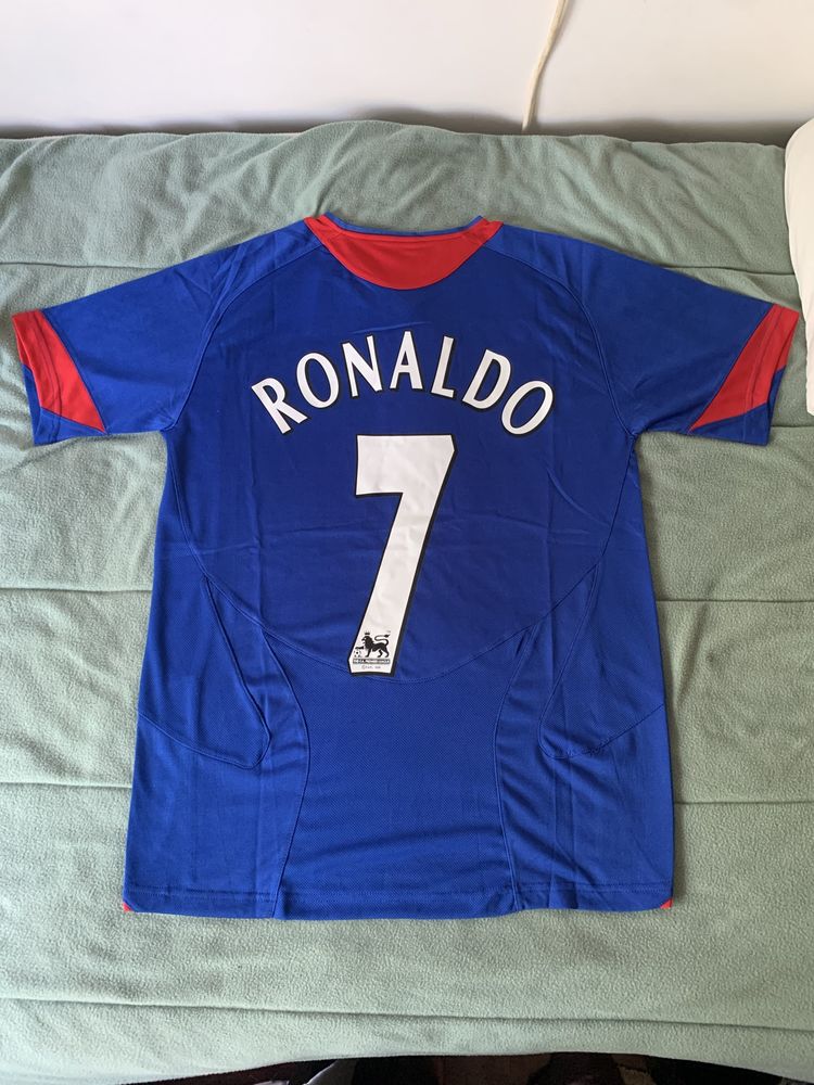 T-Shirt Ronaldo 7 Manchester United fora azul S Nike 2005/2006