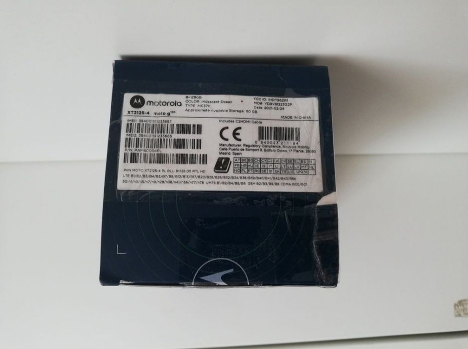 Samo pudełko Motorola Moto G 100 5G Qualcomm 8/128 Snapdragon xt-2125-