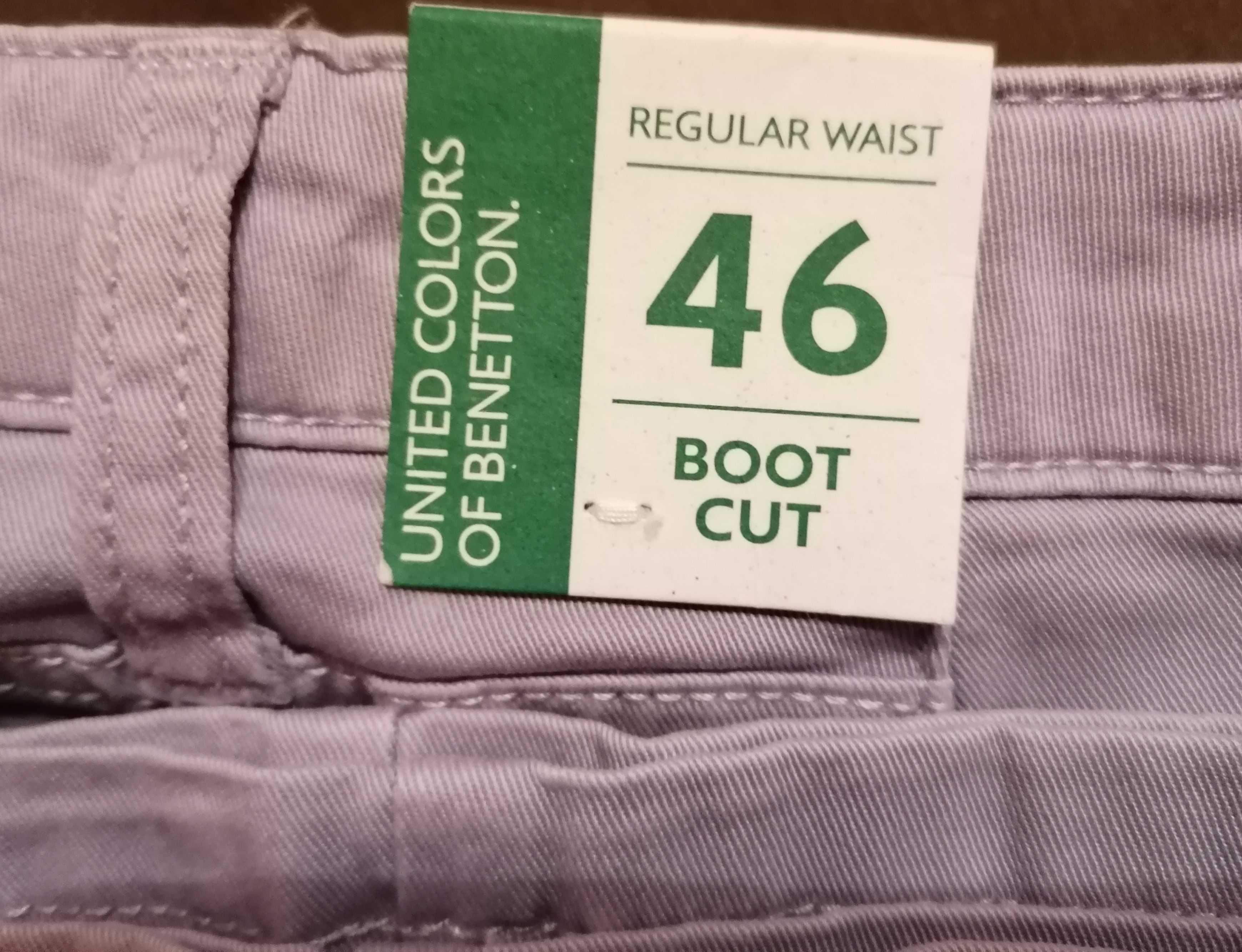 spodnie damskie 44/46 Benetton bootcut z metką