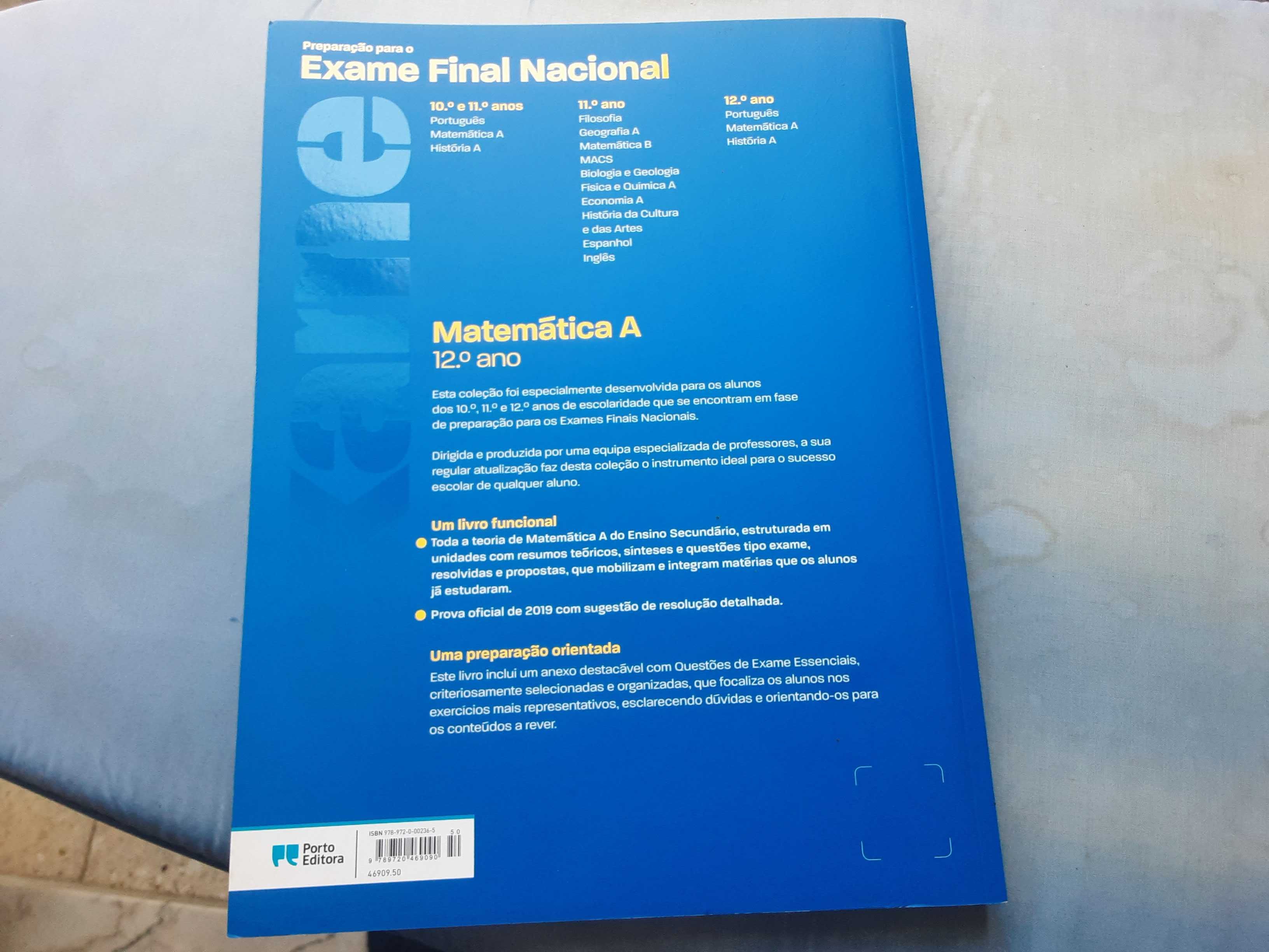 Livro de matemática 12ano NUNCA USADO (preparação para exame nacional)
