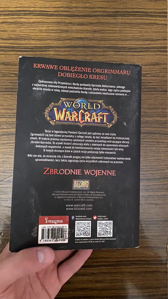 Książka world od warcraft zbrodnie wojenne christie golden