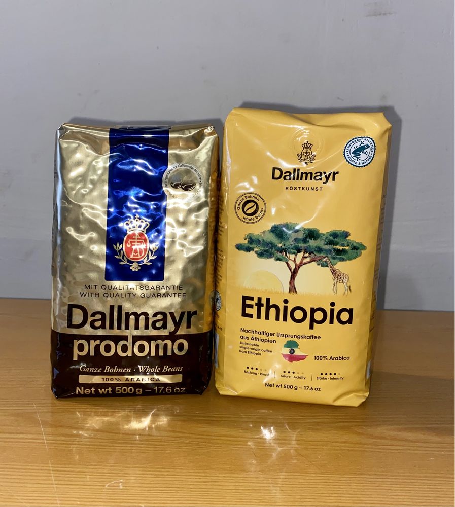 Coffee Dallmayr. Кава в зернах, мелена, розчинна.
