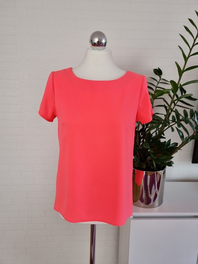 Bluzka elegancka zwiewna oversize neon letnia fashion 36/38 koszula