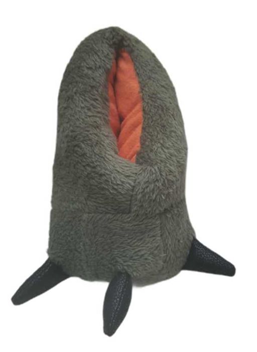 Zabawne bambosze męskie Łapy dinozaura roz44-50 owcza wełna