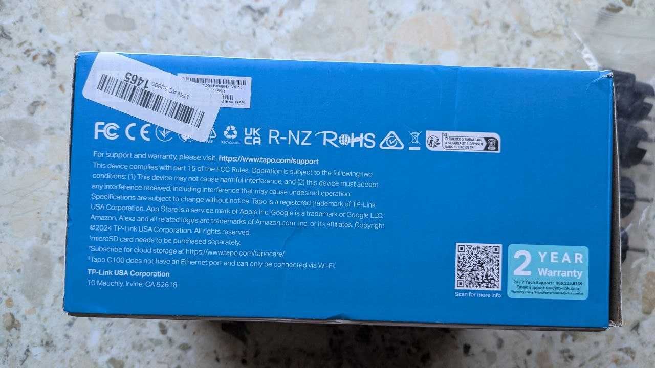 IP Камери відеоспостереження 4шт. TP-Link Tapo C100