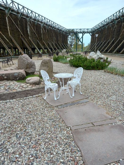 zestaw ogrodowy żeliwny krzesło stół  meble Gartenmöbel Stuhl