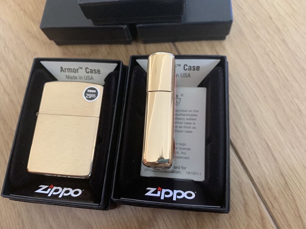 Новая оригинальная зажигалка Zippo 168 Armor Brushed Brass