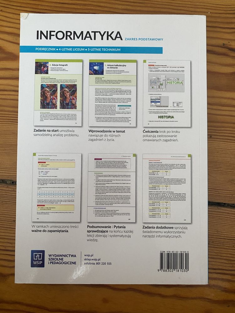 podręcznik informatyka WSIP 1 klasa technikum liceum