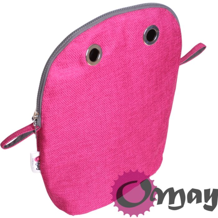 Różowy organizer do OBAG 50 jajo struktura plecionka grafit wkład OMAY