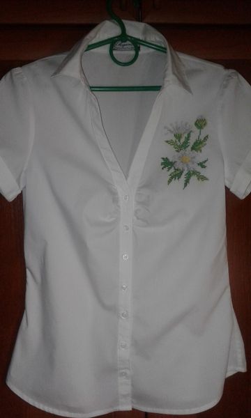 Рубашка женская вышиванка 44 -46 размер ручная работа