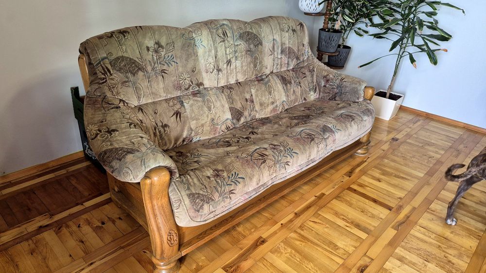 Sofa 3 osobowa dębowa