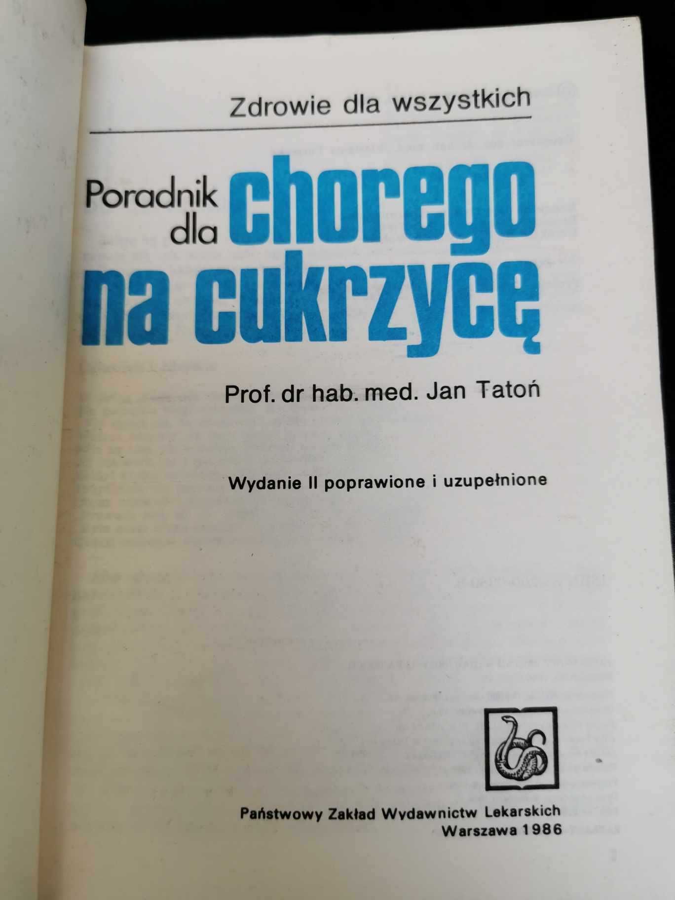 Poradnik chorego na cukrzycę - Jan Tatoń