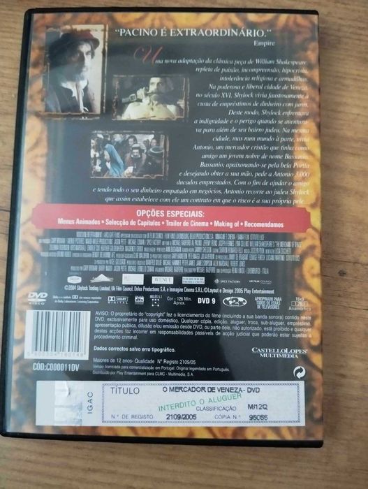 DVD - O Mercador de Veneza