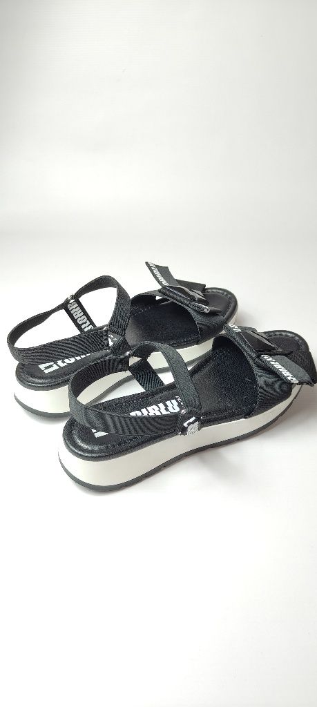 Luksusowe sandały damskie Loriblu Easy rozm 40 wkład 25,5 cm czarne