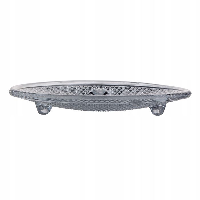 Mydelniczka wolnostojąca odcienie szarości i srebra szkło