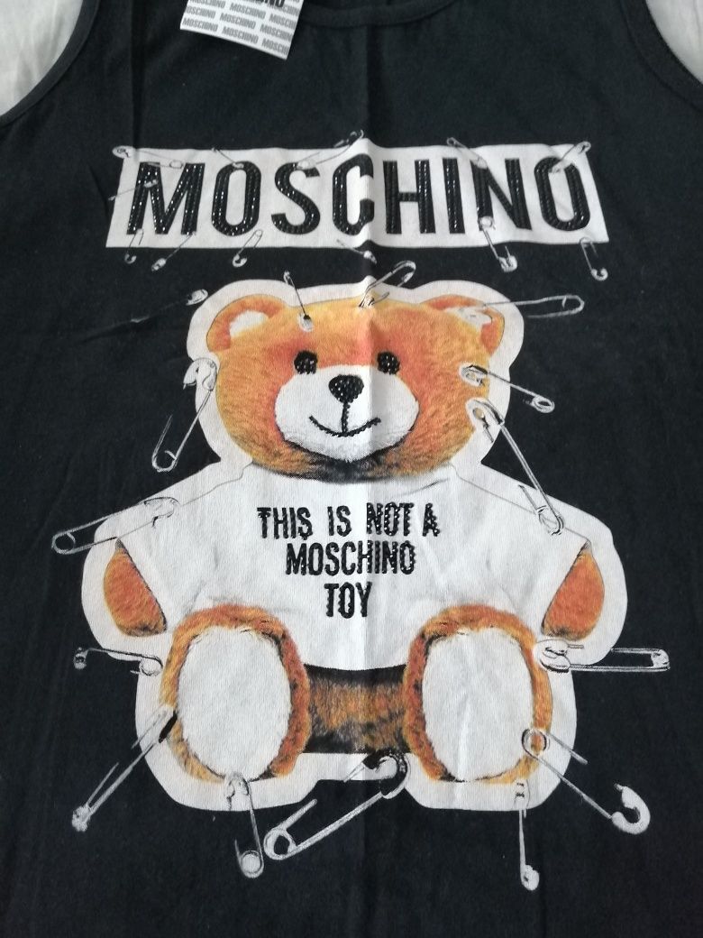 NOWA damska koszulka Love Moschino t-shirt miś top z misiem topik XL