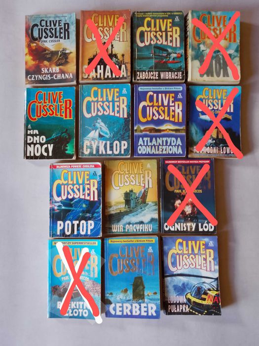 Clive Cussler, zestaw 8 książek + gratis