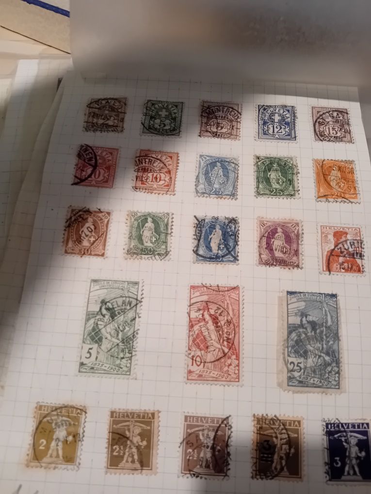 8 folhas de selos estranjeiros 10 euros todos