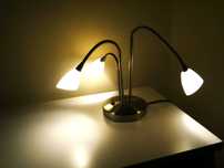 Metal i szkło jak Nowa Lampa z Tchibo 3 ruchome ramiona