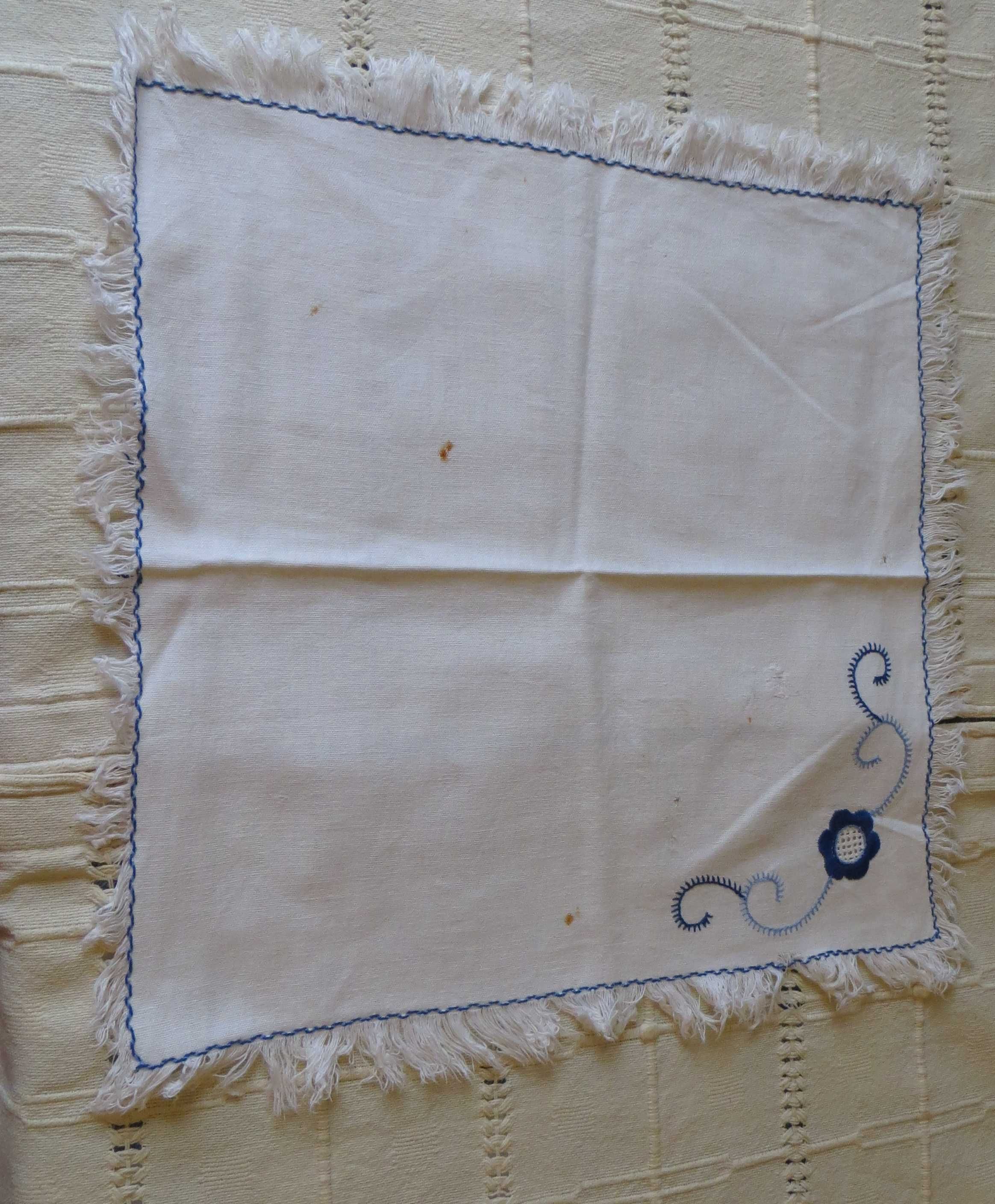 Napperons antigos de linho com 120 anos - Conjunto de 5 Napperons