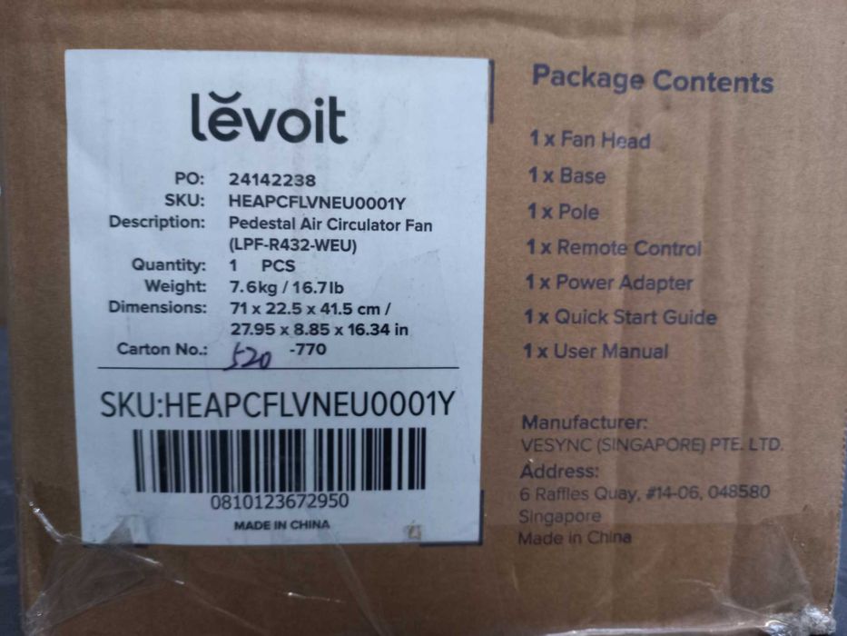 Вентилятор Levoit