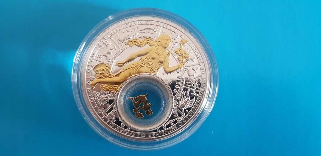 Srebrna moneta Panna -Zodiak UNC 20 rubli Białoruś 2013