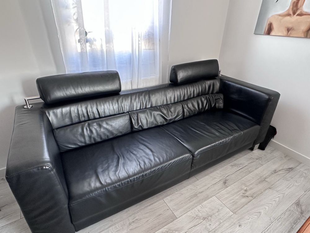 Skórzana kanapa sofa do salonu przedpokoju 220cm