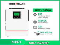 Гібридний сонячний інвертор ECGSOLAX 1000W 12V - від ОДНОЇ панелі!