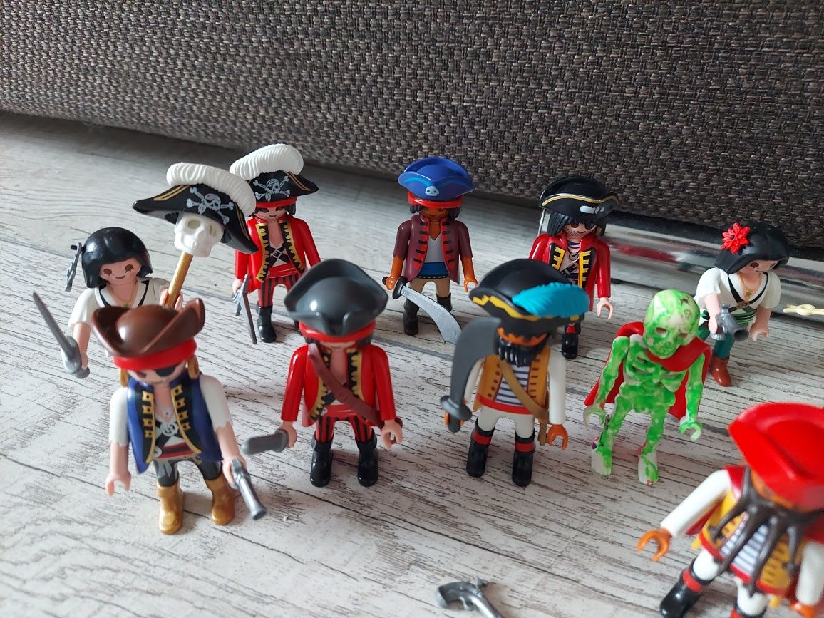 Playmobil ludziki piraci kościotrup broń kapelusz pirat